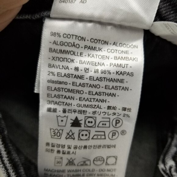 Levi's Jeans Womens 32 Black 711 Distressed Skinny Stretch Denim - Picture 12 of 14